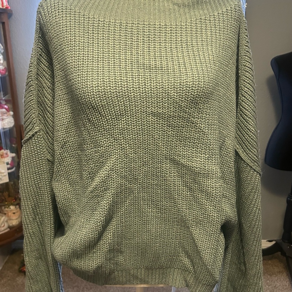 Zenana Outfitters Sage Cowl Neck Sweater